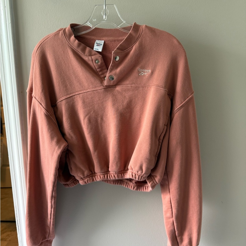 Reebok Women's Dusty Rose Crop top sweater small